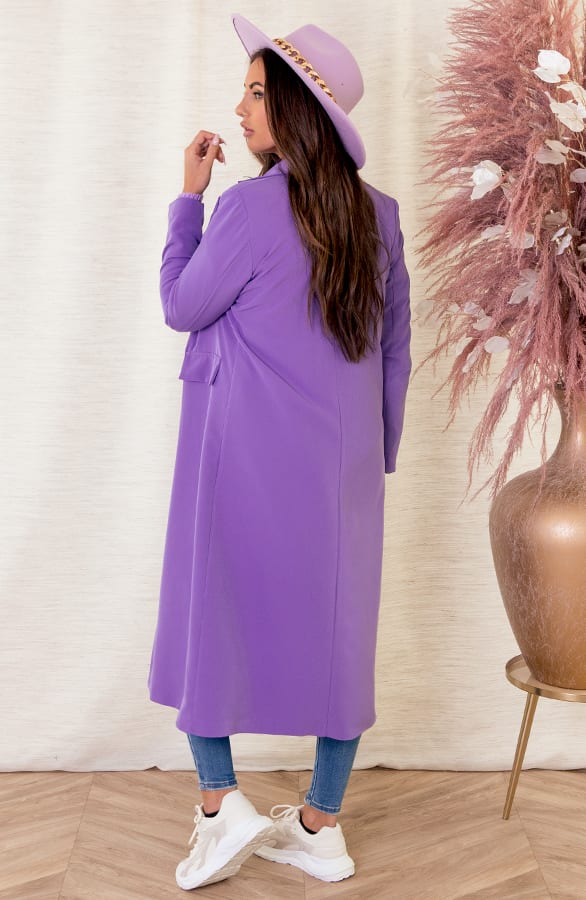 Lange Knopen Blazer Gigi Lila – shoparchief — foto 3