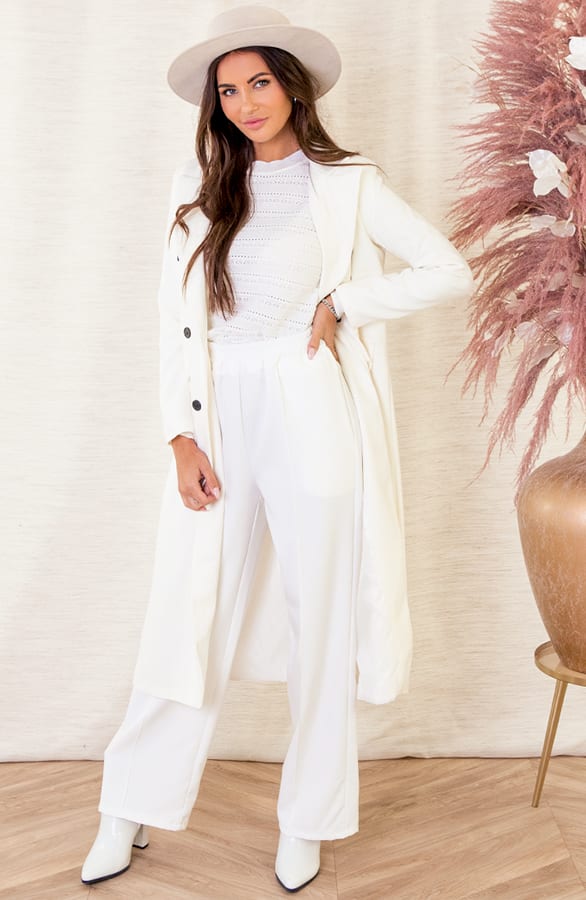 Lange Knopen Blazer Gigi Offwhite – shoparchief