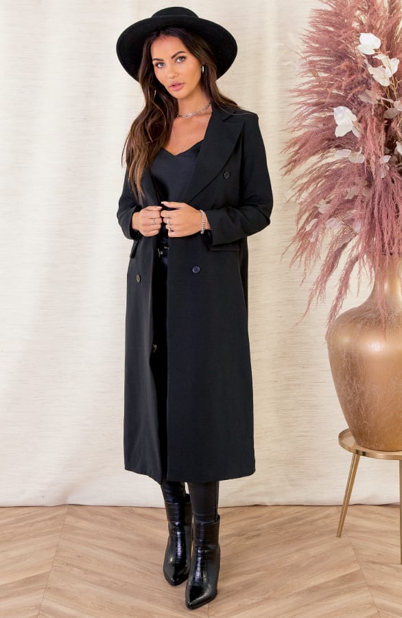 Lange Knopen Blazer Gigi Zwart – shoparchief