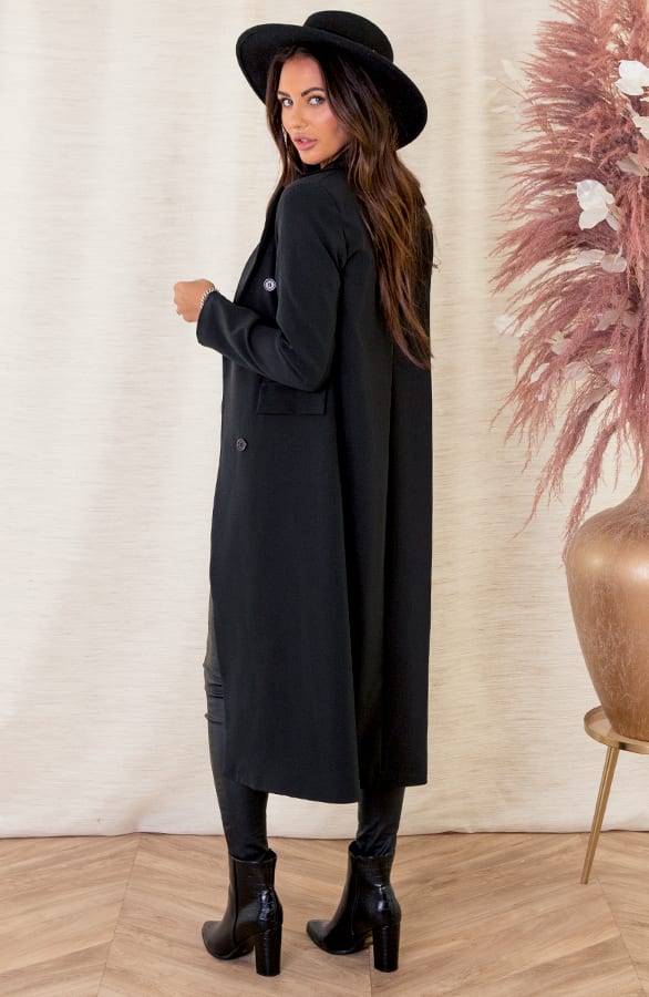 Lange Knopen Blazer Gigi Zwart – shoparchief — foto 3