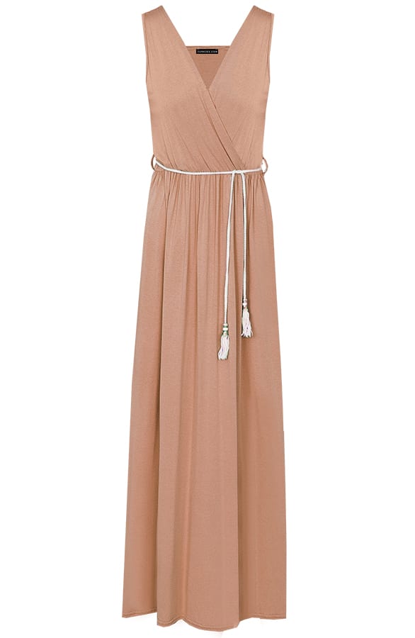 Maxi Jurk Bohemian Linde Camel – shoparchief