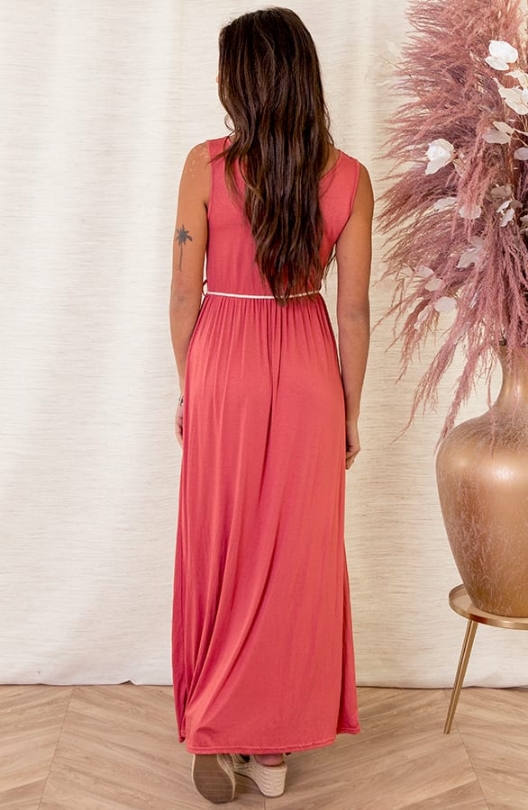 Maxi Jurk Bohemian Linde Koraal – shoparchief — foto 3