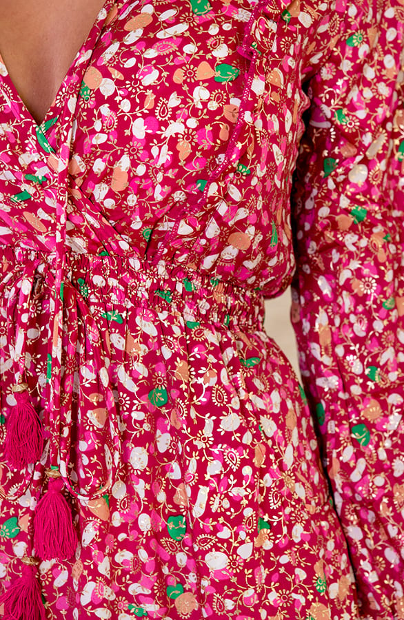 Maxi Jurk Noé Goud Roze – shoparchief — foto 4