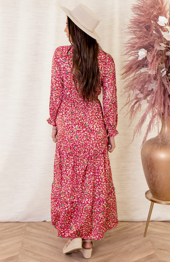 Maxi Jurk Noé Goud Roze – shoparchief — foto 3