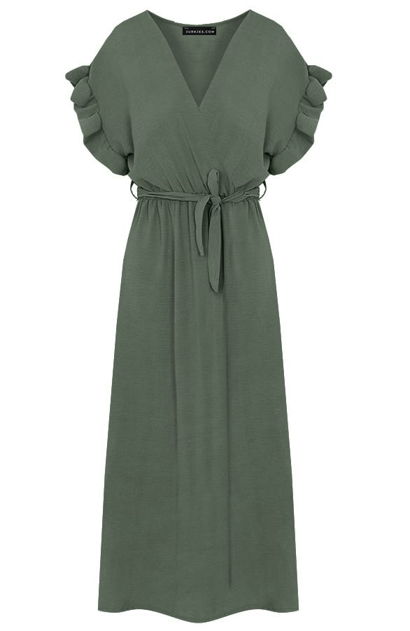 Midi Jurk Jazzie Legergroen – shoparchief