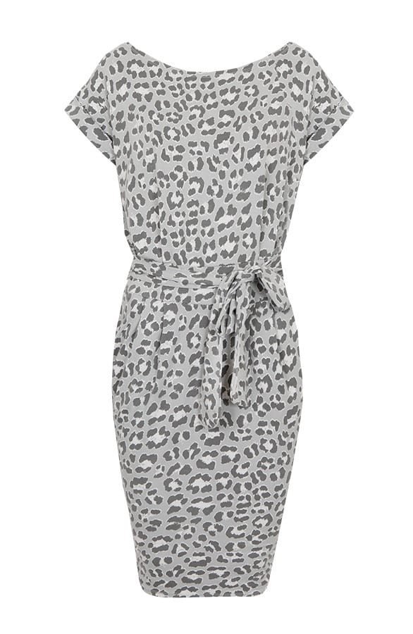 Noa Leopard Jurk Grijs – shoparchief