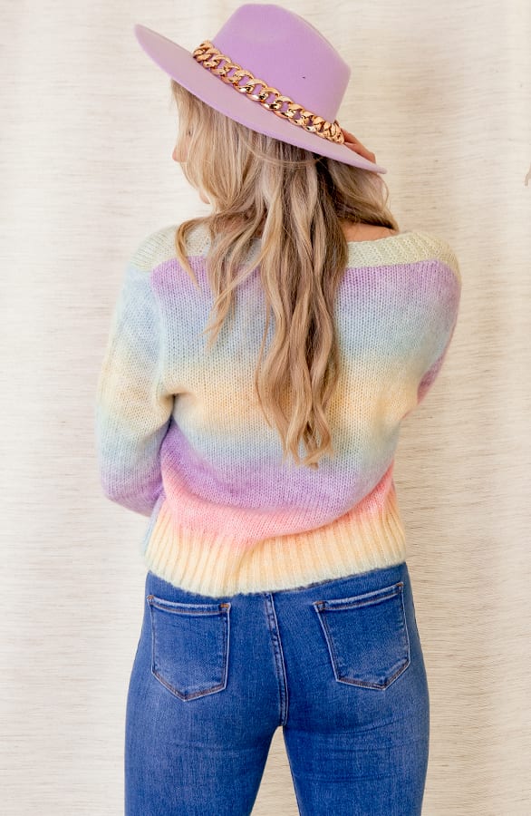 Ombre Knopen Vest Norah Pastel – shoparchief — foto 4
