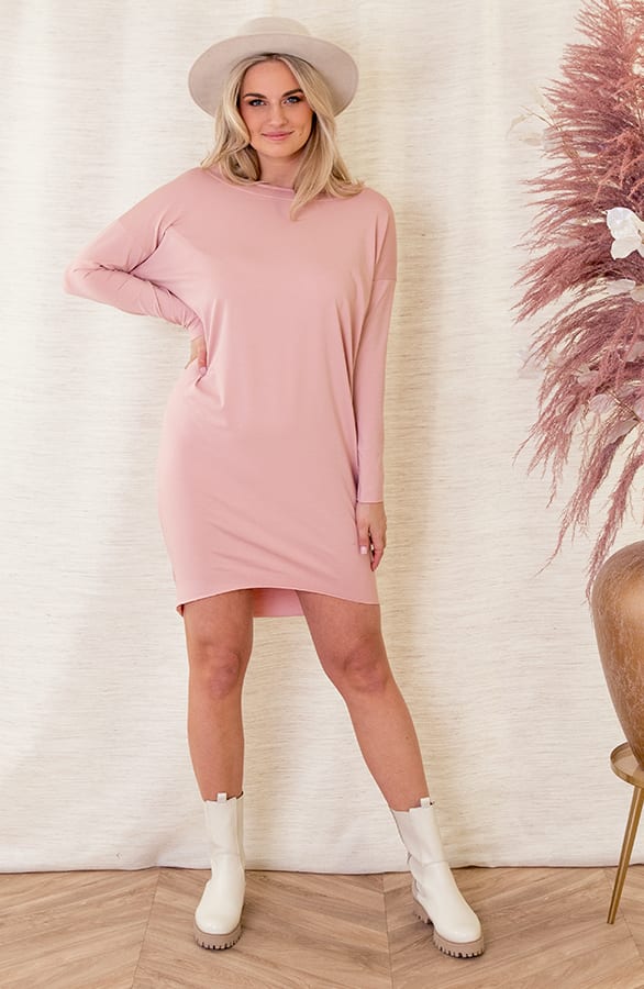 Oversized Jersey Tuniek Ayla Lichtroze – shoparchief — foto 5