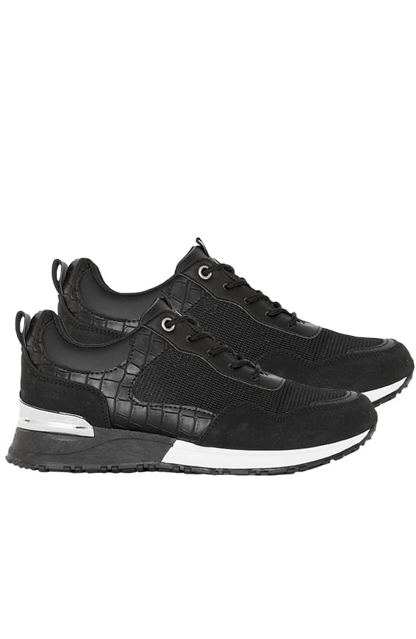 Sneakers Croco Fiene Zwart – shoparchief