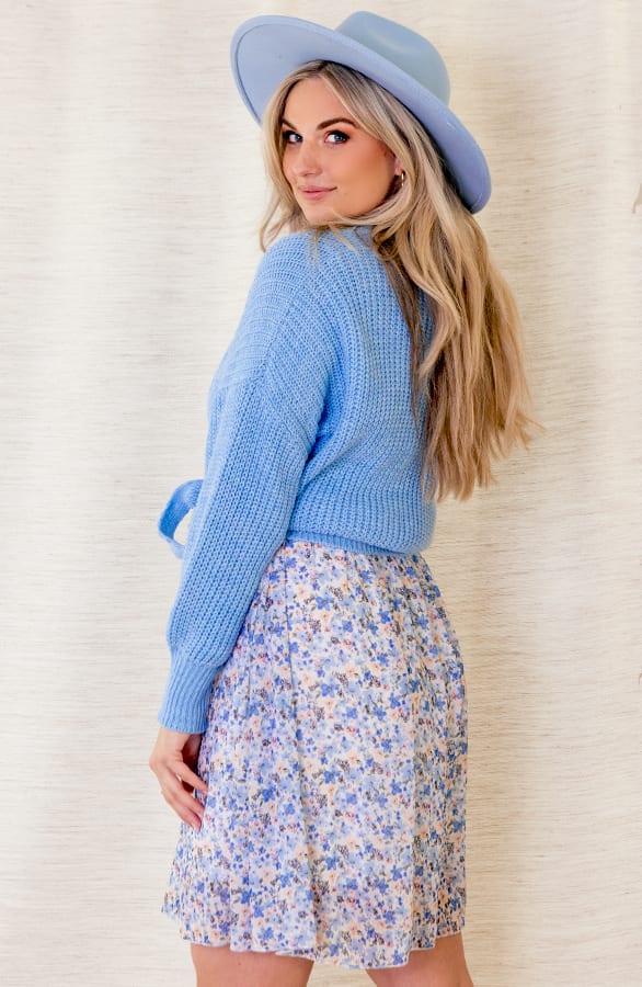 Jurk Met Bloemen Fiona Blauw – shoparchief — foto 6
