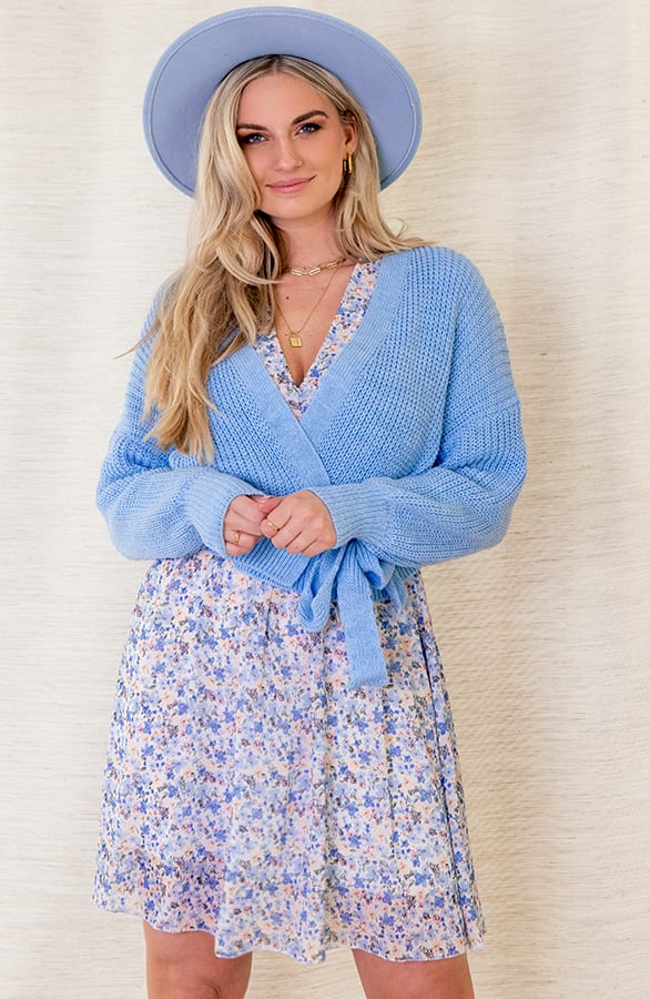 Strik Vest Ruby Pastel Blauw – shoparchief