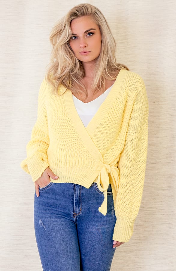 Strik Vest Ruby Pastel Geel – shoparchief
