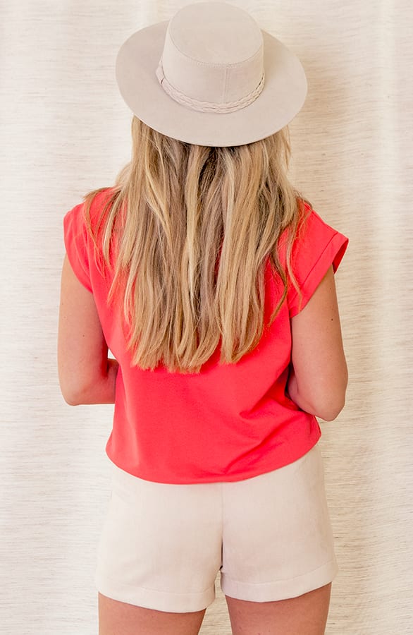 Top Met Elastische Boord Alice Oranje – shoparchief — foto 3