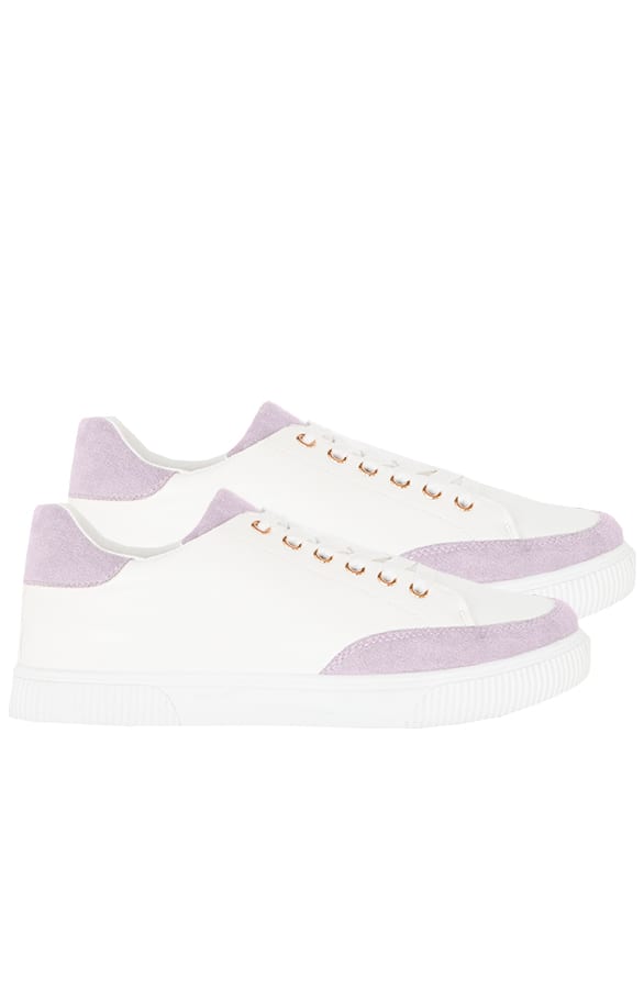 Trendy Sneakers Lin Wit Paars – shoparchief