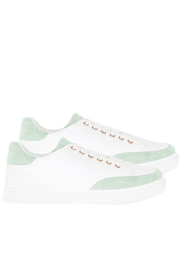 Trendy Sneakers Lin Wit MInt – shoparchief