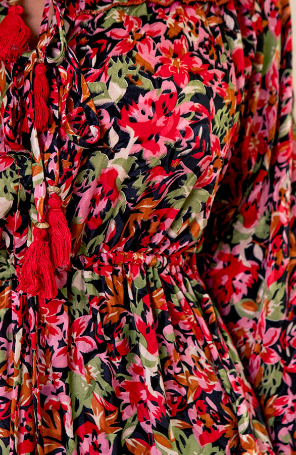 Laagjes Print Jurk Noé Rood – shoparchief — foto 4