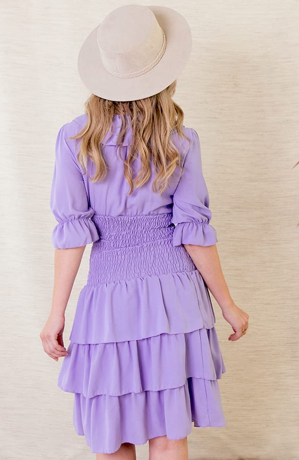 Lagen Jurk Stretch Noelle Lila – shoparchief — foto 3