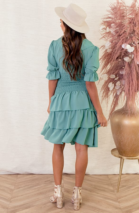 Lagen Jurk Stretch Noelle Mint – shoparchief — foto 4