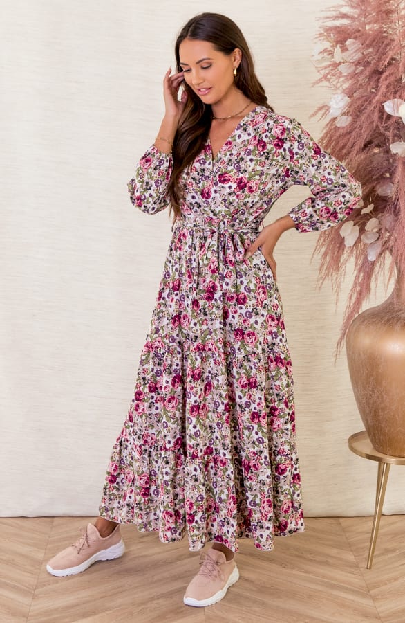 Lange Mouwen Maxi Jurk Bregje – shoparchief
