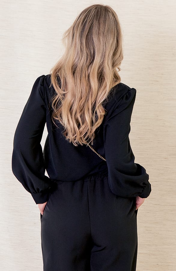 Luxury Detail Blouse Lou Zwart – shoparchief — foto 3