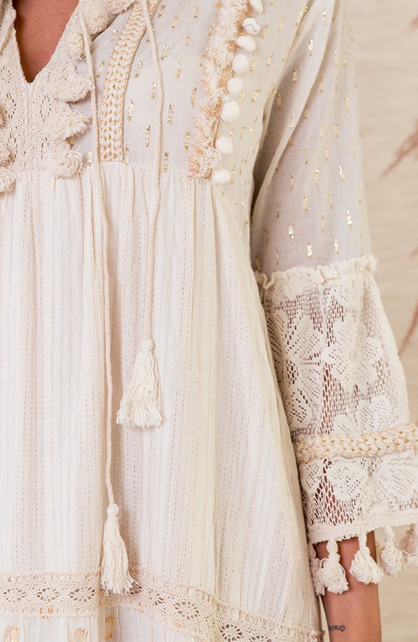 Luxury Katoenen Jurk Beau Maxi – shoparchief — foto 4