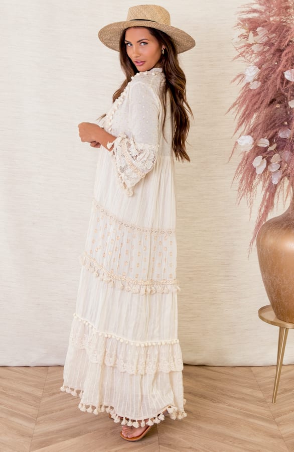 Luxury Katoenen Jurk Beau Maxi – shoparchief — foto 2