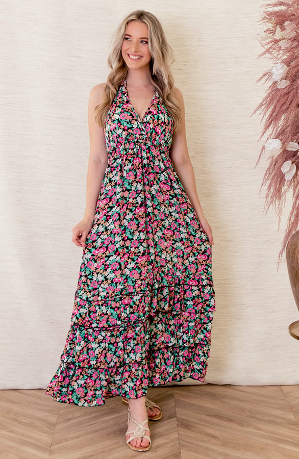 Maxi Halter Jurk Noé Multicolor – shoparchief — foto 3