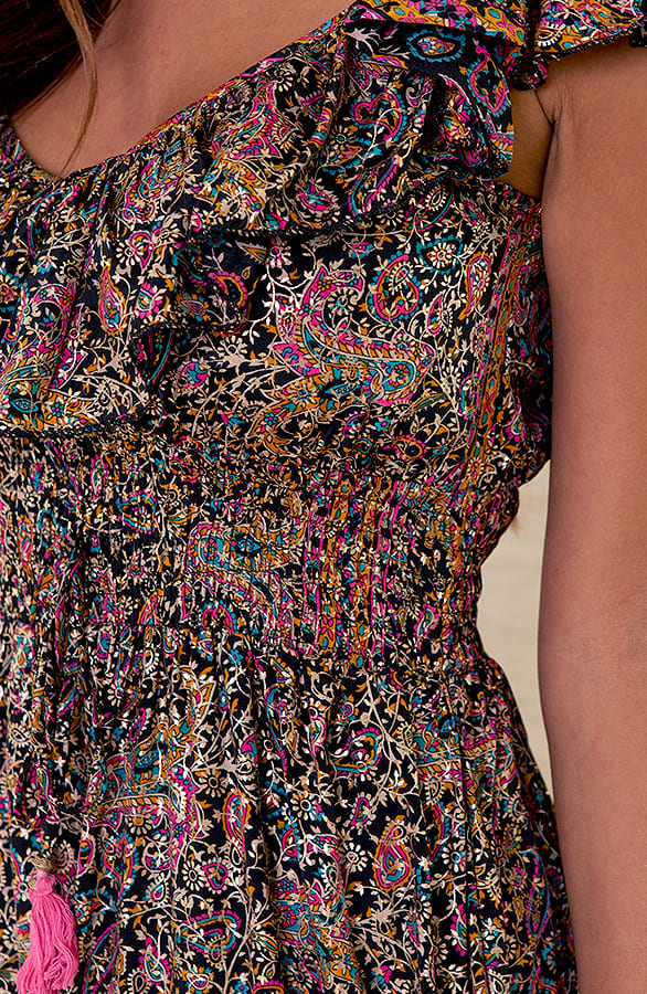 Maxi Offshoulder Jurk Noé Zwart – shoparchief — foto 3