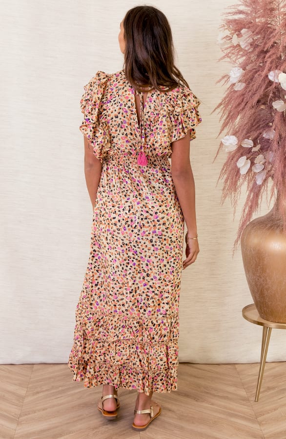 Maxi Ruches Jurk Noé Creme – shoparchief — foto 3