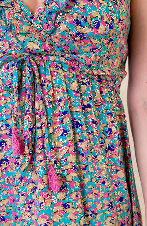 Maxi Spaghetti Jurk Noé Lichtblauw – shoparchief — foto 3
