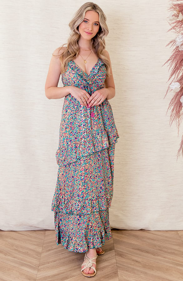 Maxi Spaghetti Jurk Noé Lichtblauw – shoparchief — foto 4