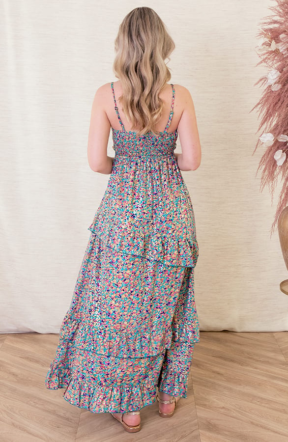 Maxi Spaghetti Jurk Noé Lichtblauw – shoparchief — foto 2