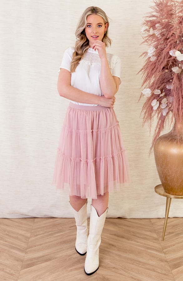 Midi Tule Rok Kelly Roze – shoparchief — foto 3