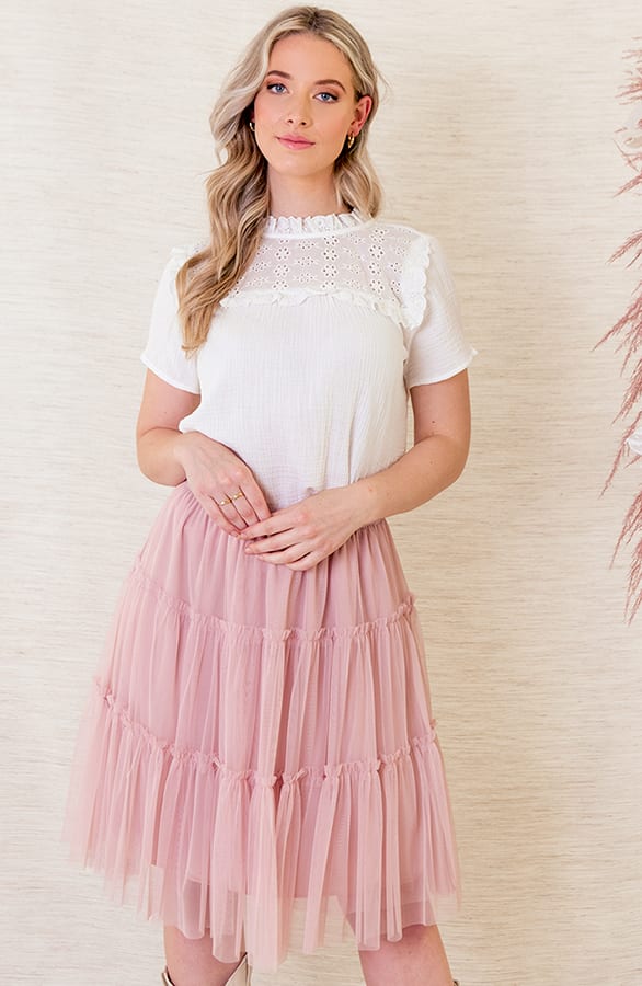 Midi Tule Rok Kelly Roze – shoparchief — foto 4