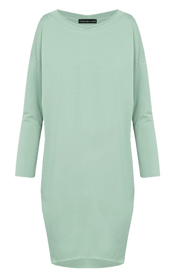 Oversized Jersey Tuniek Ayla Dust Mint – shoparchief