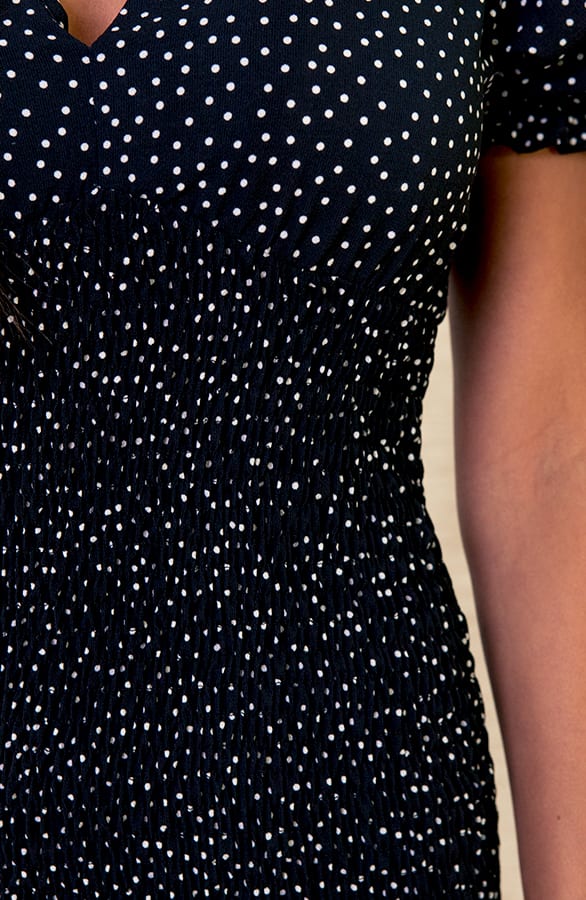 Pofmouwen Dots Jurk Richelle Zwart – shoparchief — foto 4