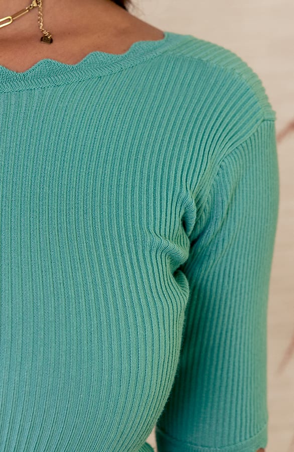 Ribstof Jurk Ilona Mint – shoparchief — foto 4