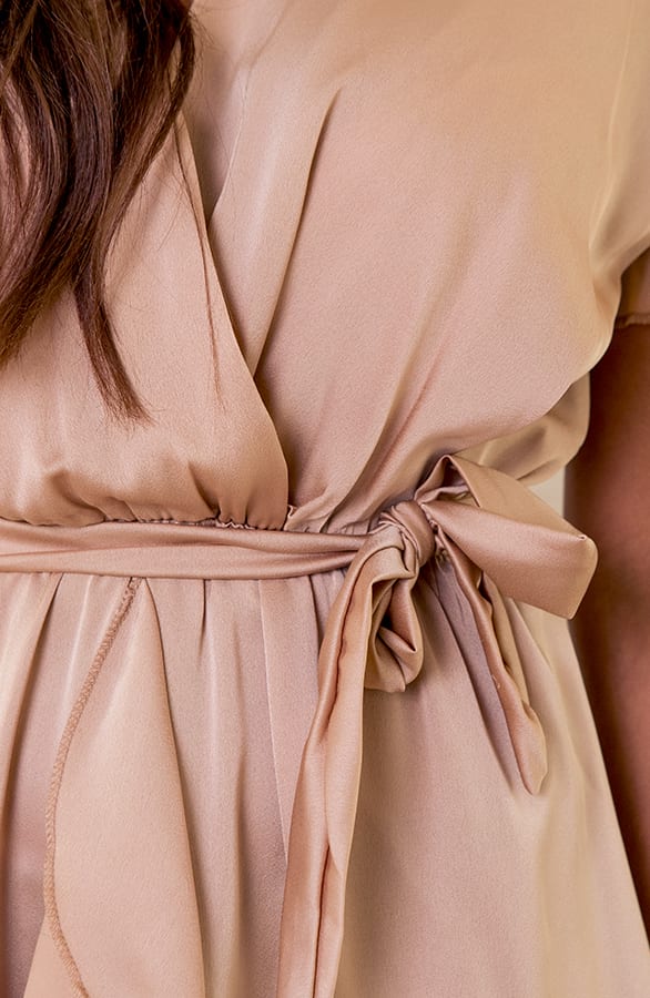 Satijnen Jurk Olivia Taupe – shoparchief — foto 4