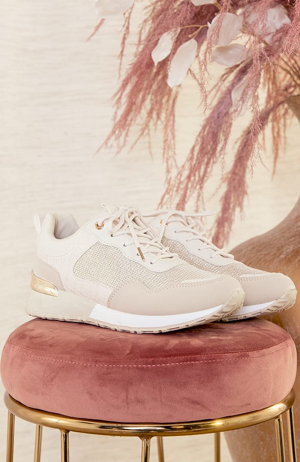 Sneakers Croco Fiene Beige – shoparchief