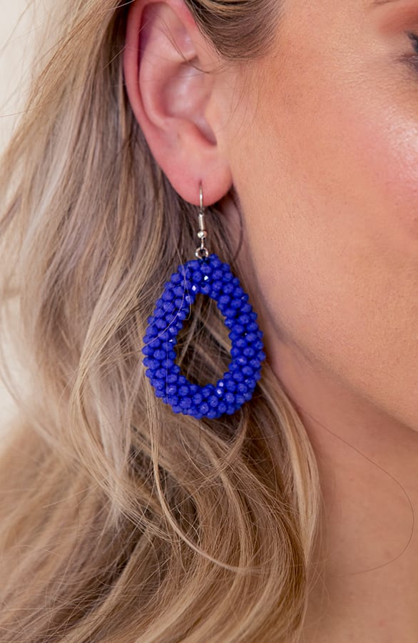 Bella Oval Earrings Kobalt – shoparchief — foto 2