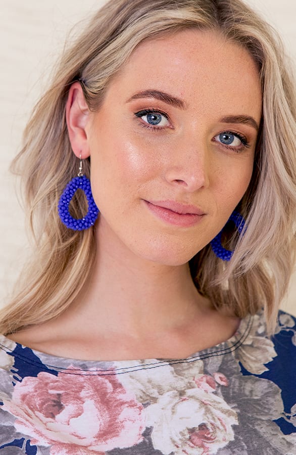 Bella Oval Earrings Kobalt – shoparchief — foto 3