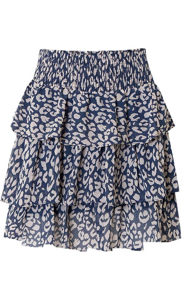 Cheetah Rok Isabelle Donkerblauw – shoparchief