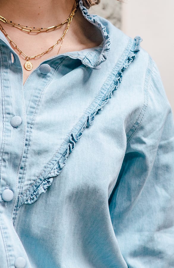Denim Blouse Luxury Dounia – shoparchief — foto 3