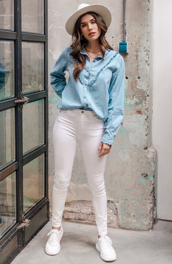 Denim Blouse Luxury Dounia – shoparchief — foto 4