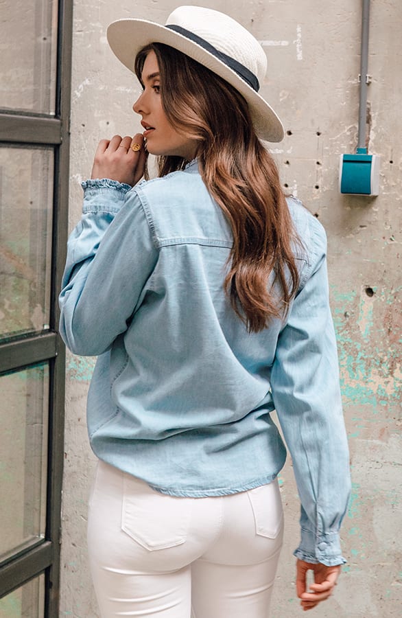 Denim Blouse Luxury Dounia – shoparchief — foto 2