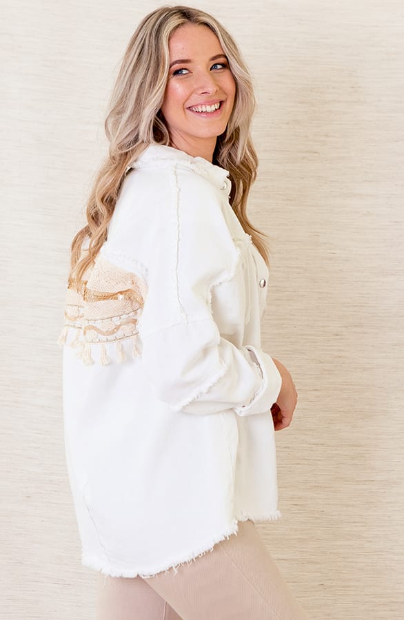 Ibiza Tassel Jacket Oversized Alexa Wit – shoparchief — foto 5