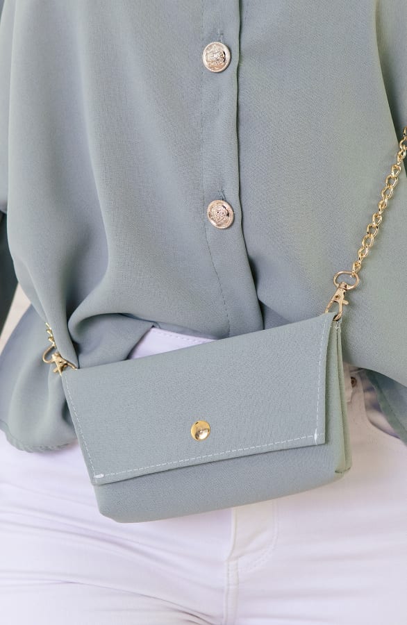 Tasje Met Gouden Ketting Katy Mint – shoparchief