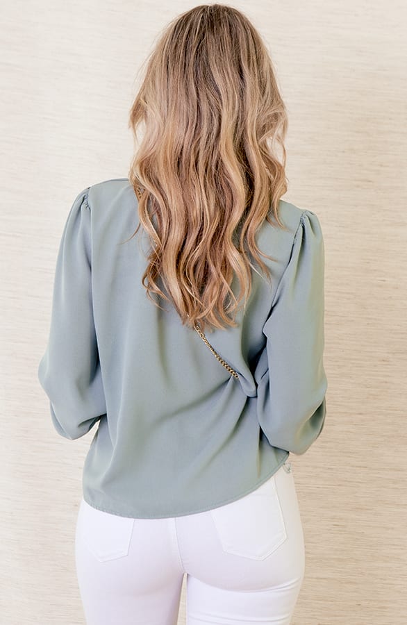 Luxury Detail Blouse Lou Mint – shoparchief — foto 3