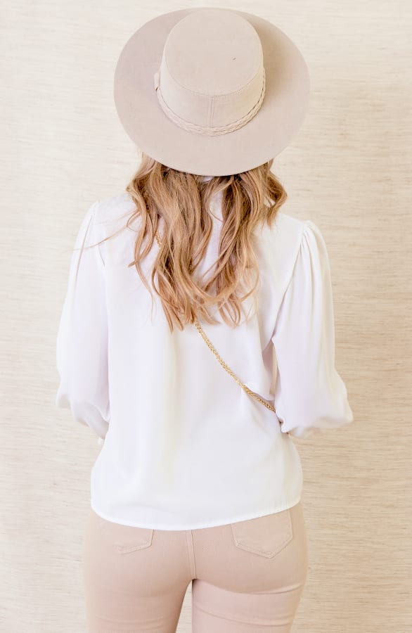 Luxury Detail Blouse Lou Wit – shoparchief — foto 3