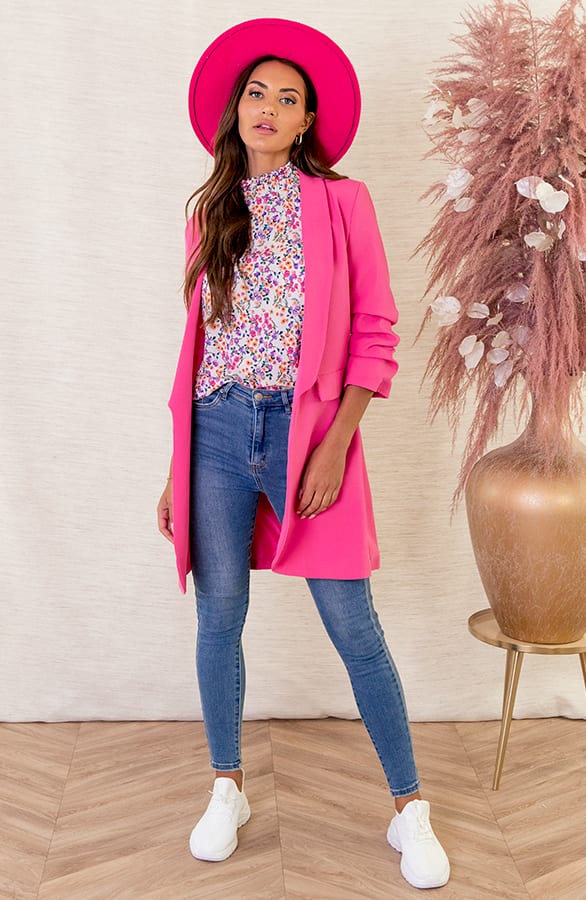Lynn Top Bloemenprint Fuchsia – shoparchief — foto 4